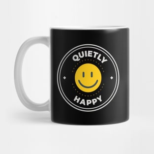 Quietly happy round logo Mug